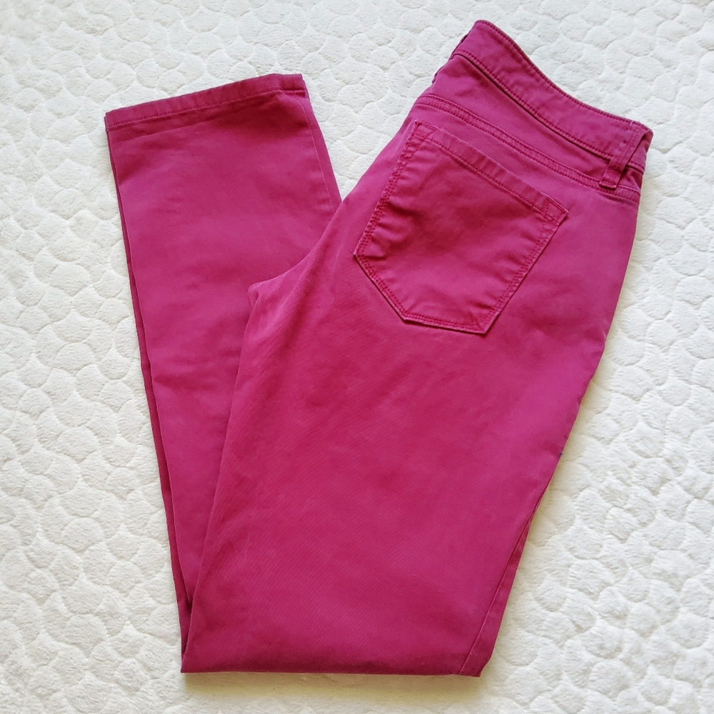 LOFT Modern Straight pink jeans raspberry 4 27